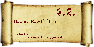 Hadas Rozália névjegykártya