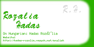 rozalia hadas business card